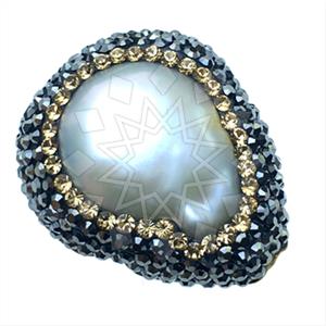 925 Sterling Silver Gem and Crystals Gemstone Rings