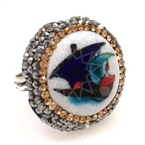 925 Sterling Silver Gem and Crystals Gemstone Rings