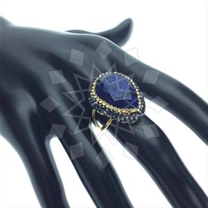 925 Sterling Silver Gem and Crystals Gemstone Rings