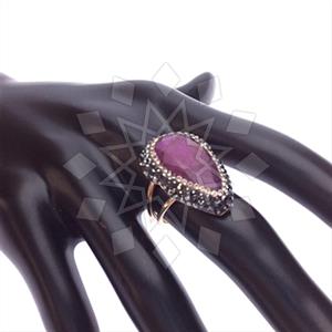925 Sterling Silver Gem and Crystals Gemstone Rings