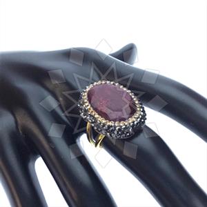 925 Sterling Silver Gem and Crystals Gemstone Rings