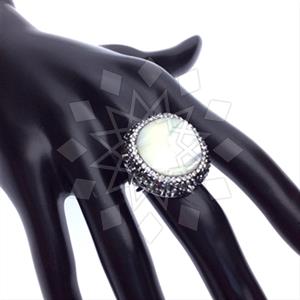925 Sterling Silver Gem and Crystals Gemstone Rings