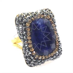 925 Sterling Silver Gem and Crystals Gemstone Rings