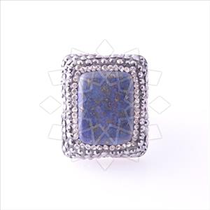 925 Sterling Silver Gem and Crystals Gemstone Rings
