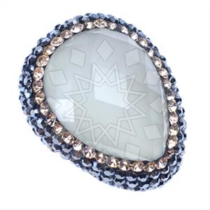 925 Sterling Silver Gem and Crystals Gemstone Rings