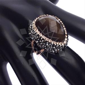 925 Sterling Silver Gem and Crystals Gemstone Rings