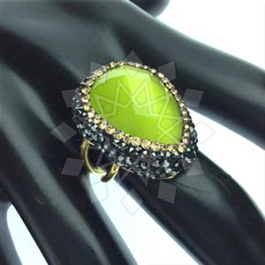 925 Sterling Silver Gem and Crystals Gemstone Rings