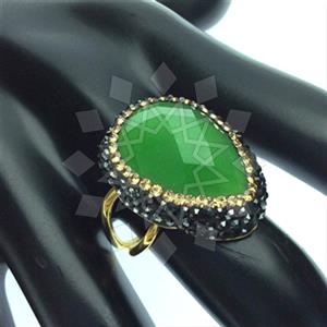 925 Sterling Silver Gem and Crystals Gemstone Rings