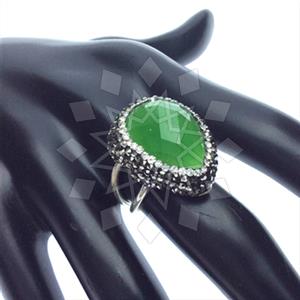 925 Sterling Silver Gem and Crystals Gemstone Rings