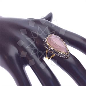 925 Sterling Silver Gem and Crystals Gemstone Rings