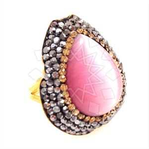 925 Sterling Silver Gem and Crystals Gemstone Rings