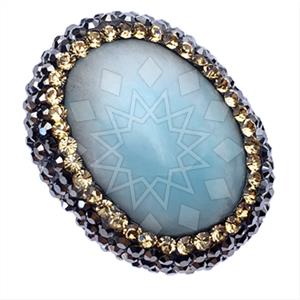 925 Sterling Silver Gem and Crystals Gemstone Rings