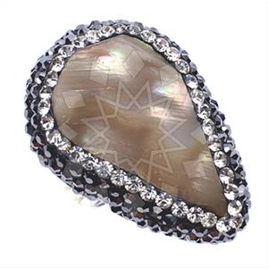 925 Sterling Silver Gem and Crystals Gemstone Rings