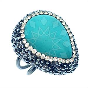 925 Sterling Silver Gem and Crystals Gemstone Rings