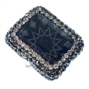 925 Sterling Silver Gem and Crystals Gemstone Rings