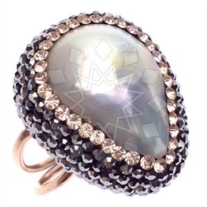 925 Sterling Silver Gem and Crystals Gemstone Rings