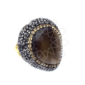 925 Sterling Silver Gem and Crystals Gemstone Rings