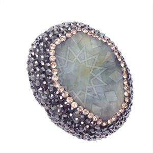 925 Sterling Silver Gem and Crystals Gemstone Rings