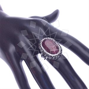 925 Sterling Silver Gem and Crystals Gemstone Rings