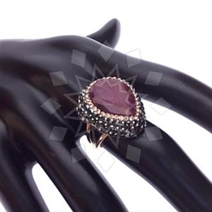 925 Sterling Silver Gem and Crystals Gemstone Rings