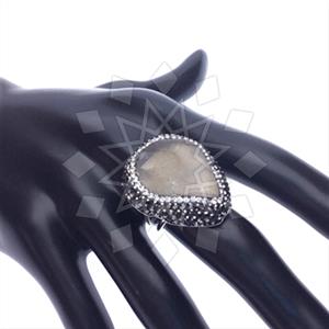 925 Sterling Silver Gem and Crystals Gemstone Rings