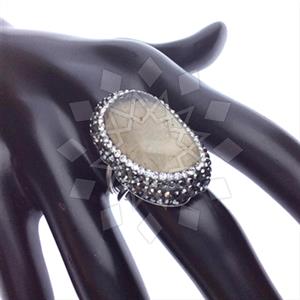 925 Sterling Silver Gem and Crystals Gemstone Rings