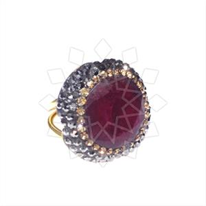 925 Sterling Silver Gem and Crystals Gemstone Rings