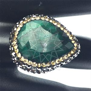 925 Sterling Silver Gem and Crystals Gemstone Rings