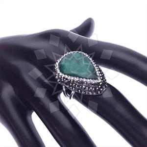 925 Sterling Silver Gem and Crystals Gemstone Rings