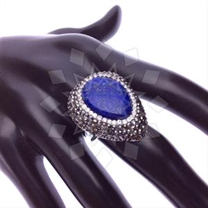 925 Sterling Silver Gem and Crystals Gemstone Rings