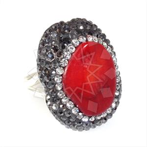 925 Sterling Silver Gem and Crystals Gemstone Rings