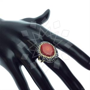 925 Sterling Silver Gem and Crystals Gemstone Rings