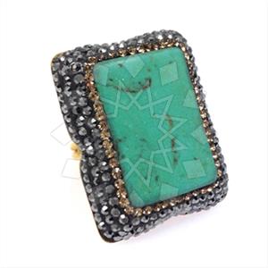 925 Sterling Silver Gem and Crystals Gemstone Rings