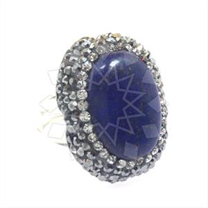 925 Sterling Silver Gem and Crystals Gemstone Rings