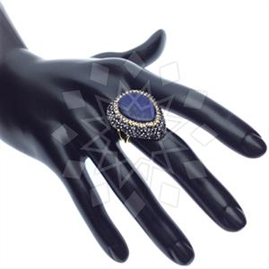 925 Sterling Silver Gem and Crystals Gemstone Rings