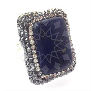 925 Sterling Silver Gem and Crystals Gemstone Rings