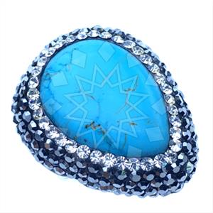 925 Sterling Silver Gem and Crystals Gemstone Rings