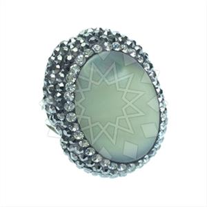 925 Sterling Silver Gem and Crystals Gemstone Rings