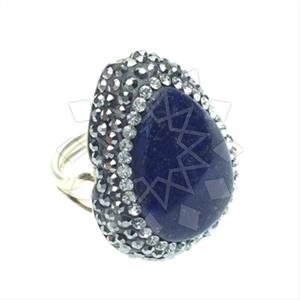 925 Sterling Silver Gem and Crystals Gemstone Rings