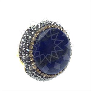 925 Sterling Silver Gem and Crystals Gemstone Rings