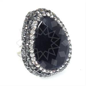 925 Sterling Silver Gem and Crystals Gemstone Rings