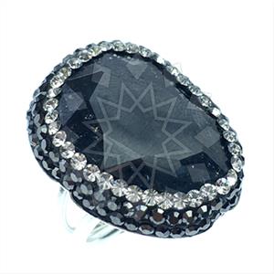 925 Sterling Silver Gem and Crystals Gemstone Rings