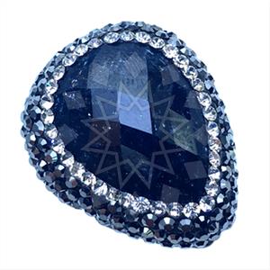 925 Sterling Silver Gem and Crystals Gemstone Rings