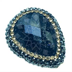 925 Sterling Silver Gem and Crystals Gemstone Rings