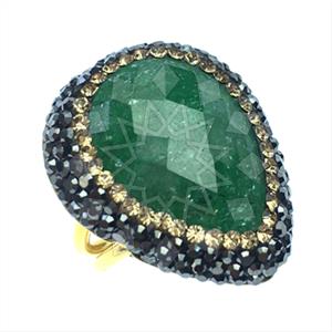 925 Sterling Silver Gem and Crystals Gemstone Rings