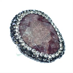 925 Sterling Silver Gem and Crystals Gemstone Rings