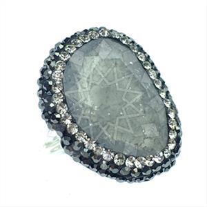 925 Sterling Silver Gem and Crystals Gemstone Rings