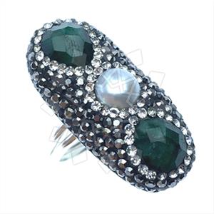 925 Sterling Silver Gem and Crystals Gemstone Rings
