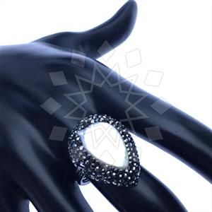 925 Sterling Silver Gem and Crystals Gemstone Rings