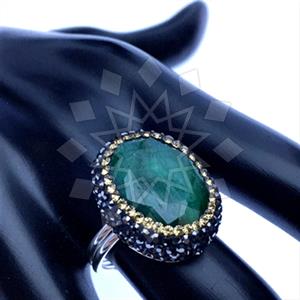 925 Sterling Silver Gem and Crystals Gemstone Rings